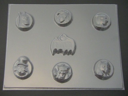 408sp Capeman and Friends Bite Size Pieces Chocolate Candy Mold 408sp Capeman and Friends Bite Size Pieces Chocolate Candy Mold